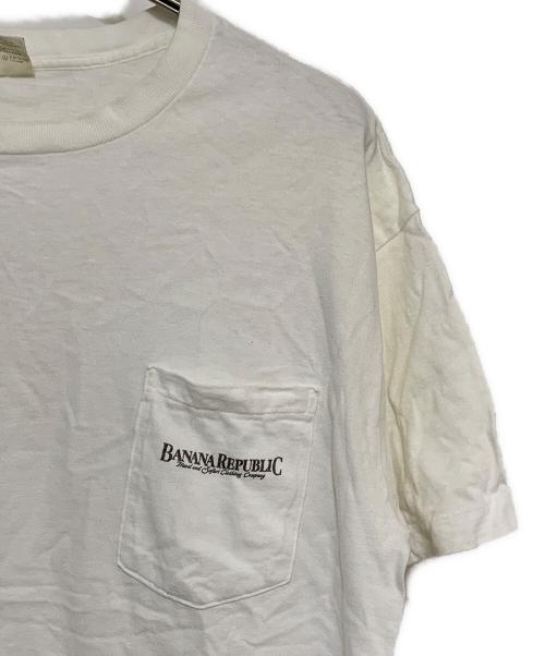 BANANA REPUBLIC（バナナリパブリック）BANANA REPUBLIC (バナナリパブリック) 90sUSA製 サファリプリントTシャツ ホワイト サイズ:Mの古着・服飾アイテム