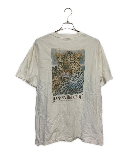 BANANA REPUBLIC（バナナリパブリック）BANANA REPUBLIC (バナナリパブリック) 90sUSA製 サファリプリントTシャツ ホワイト サイズ:Mの古着・服飾アイテム