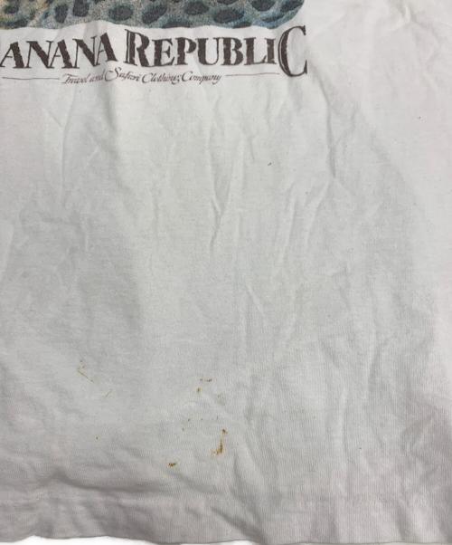 BANANA REPUBLIC（バナナリパブリック）BANANA REPUBLIC (バナナリパブリック) 90sUSA製 サファリプリントTシャツ ホワイト サイズ:Mの古着・服飾アイテム