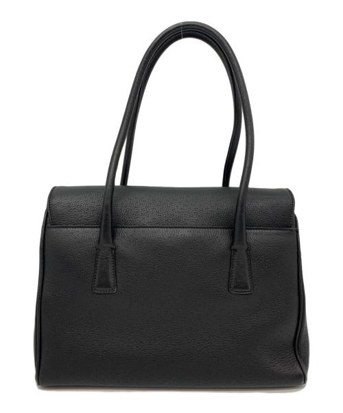 Salvatore Ferragamo（サルヴァトーレ フェラガモ）Salvatore Ferragamo (サルヴァトーレ フェラガモ) ガンチーニレザーハンドバッグ ブラックの古着・服飾アイテム