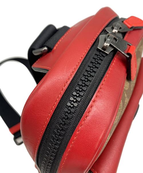 COACH（コーチ）COACH (コーチ) ショルダーバッグ ベージュ×レッドの古着・服飾アイテム