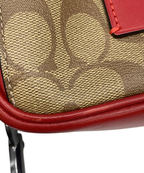 COACH（コーチ）COACH (コーチ) ショルダーバッグ ベージュ×レッドの古着・服飾アイテム