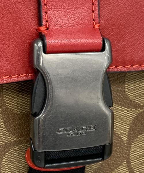 COACH（コーチ）COACH (コーチ) ショルダーバッグ ベージュ×レッドの古着・服飾アイテム