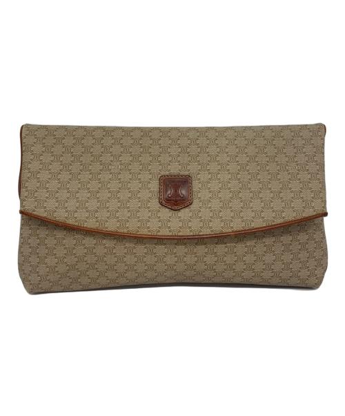 CELINE（セリーヌ）CELINE (セリーヌ) マカダム クラッチバッグ ベージュの古着・服飾アイテム