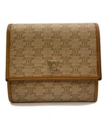 CELINE（セリーヌ）の古着「マカダム ミニウォレット」｜ベージュ