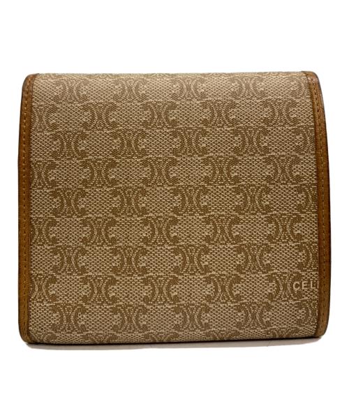 CELINE（セリーヌ）CELINE (セリーヌ) マカダム ミニウォレット ベージュの古着・服飾アイテム