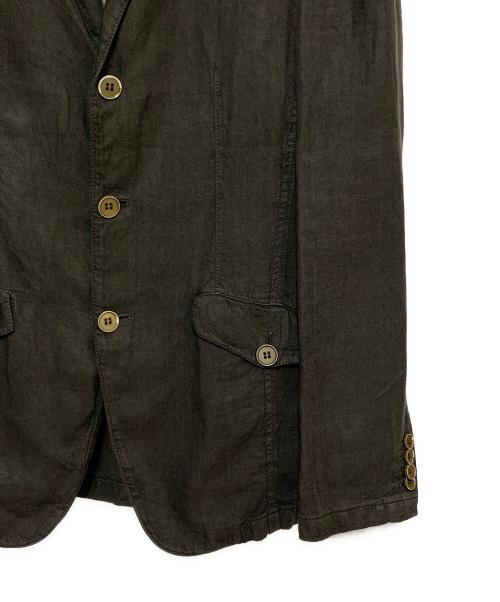 ARMANI COLLEZIONI（アルマーニ コレツィオーニ）ARMANI COLLEZIONI (アルマーニ コレツィオーニ) リネン3Bジャケット ブラウン サイズ:38USA/48EUの古着・服飾アイテム