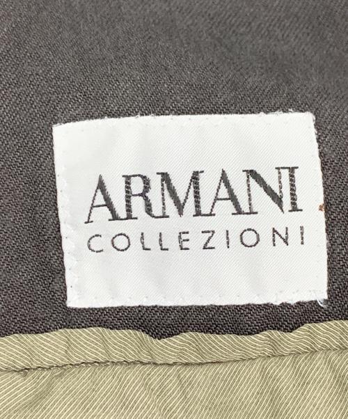 ARMANI COLLEZIONI（アルマーニ コレツィオーニ）ARMANI COLLEZIONI (アルマーニ コレツィオーニ) リネン3Bジャケット ブラウン サイズ:38USA/48EUの古着・服飾アイテム