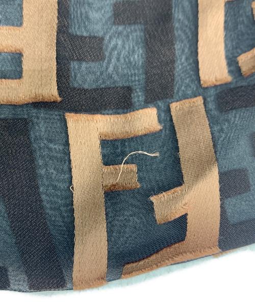FENDI（フェンディ）FENDI (フェンディ) ズッカ柄シースルーストール ブラウン×ブラックの古着・服飾アイテム