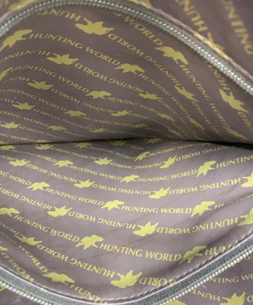 HUNTING WORLD（ハンティングワールド）HUNTING WORLD (ハンティングワールド) メッセンジャーバッグ オリーブ×ブラウンの古着・服飾アイテム