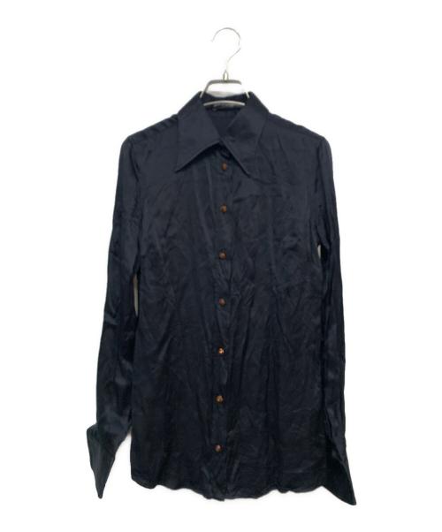 DOLCE & GABBANA（ドルチェ＆ガッバーナ）DOLCE & GABBANA (ドルチェ＆ガッバーナ) シルクシャツ ブラック サイズ:38の古着・服飾アイテム