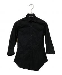 YOHJI YAMAMOTO（ヨウジヤマモト）の古着「七分袖デザインシャツ」｜ブラック