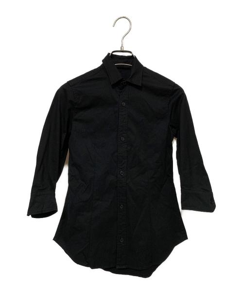 YOHJI YAMAMOTO（ヨウジヤマモト）YOHJI YAMAMOTO (ヨウジヤマモト) 七分袖デザインシャツ ブラック サイズ:2の古着・服飾アイテム