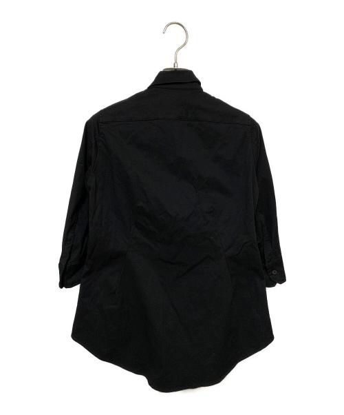 YOHJI YAMAMOTO（ヨウジヤマモト）YOHJI YAMAMOTO (ヨウジヤマモト) 七分袖デザインシャツ ブラック サイズ:2の古着・服飾アイテム