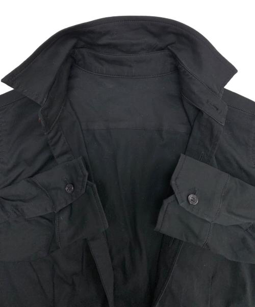 YOHJI YAMAMOTO（ヨウジヤマモト）YOHJI YAMAMOTO (ヨウジヤマモト) 七分袖デザインシャツ ブラック サイズ:2の古着・服飾アイテム