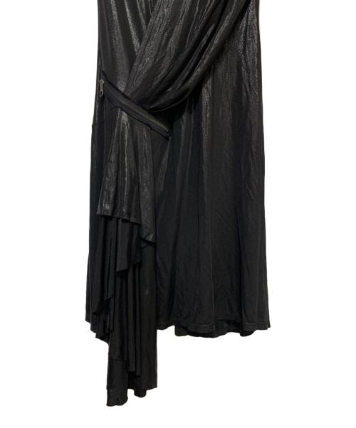 ALEXANDER McQUEEN（アレキサンダーマックイーン）ALEXANDER McQUEEN (アレキサンダーマックイーン) ドレープワンピース ブラック サイズ:XSの古着・服飾アイテム