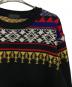 s'yte (サイト) Bulky Wool Nordic Pattern Damaged Round Neck Knit ブラック×マルチ サイズ:3：10000円