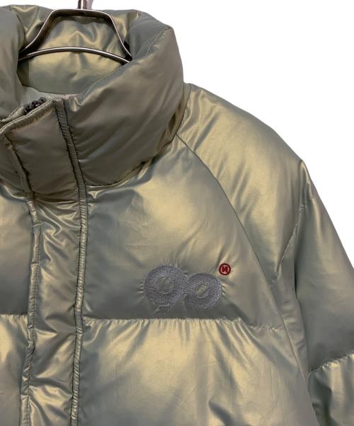 9090（9090）9090 (9090) Logo Rich Puffer Jacket グリーン サイズ:Ｌの古着・服飾アイテム