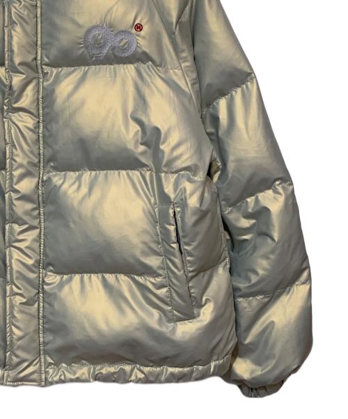 9090（9090）9090 (9090) Logo Rich Puffer Jacket グリーン サイズ:Ｌの古着・服飾アイテム