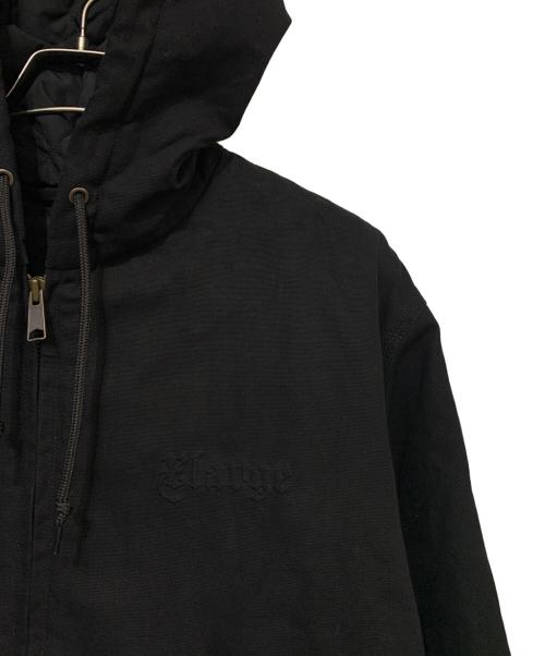X-LARGE（エクストララージ）X-LARGE (エクストララージ) EMBOSSED OLD ENGLISH HOODED WORK JACKET ブラック サイズ:Ｌの古着・服飾アイテム