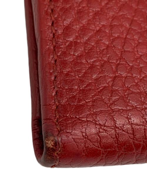 GUCCI（グッチ）GUCCI (グッチ) GGマーモント レザー フレンチフラップウォレット レッドの古着・服飾アイテム