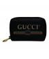 GUCCI（グッチ）の古着「ロゴプリントレザーコインケース」｜ブラック
