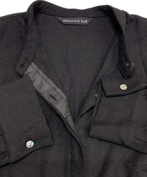 mizuiro-ind（ミズイロインド）mizuiro-ind (ミズイロインド) シャツワンピース ブラック サイズ:表記無しの古着・服飾アイテム