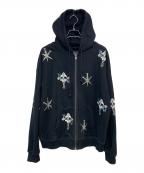 unknown×HCWアンノウン×ヘブンキャットウェイト）の古着「コラボパーカー」｜ブラック