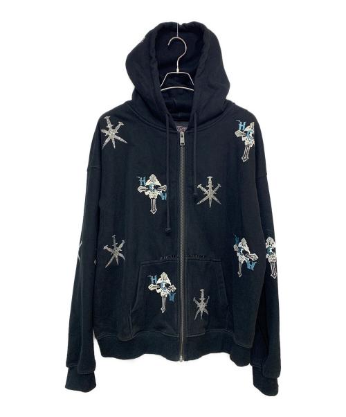 unknown（アンノウン）unknown (アンノウン) HCW (ヘブンキャットウェイト) コラボパーカー ブラック サイズ:Ｌの古着・服飾アイテム