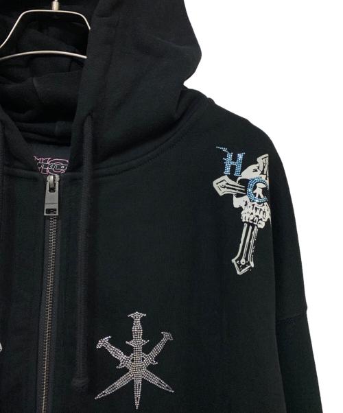 unknown（アンノウン）unknown (アンノウン) HCW (ヘブンキャットウェイト) コラボパーカー ブラック サイズ:Ｌの古着・服飾アイテム