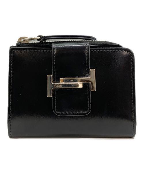 TOD'S（トッズ）TOD'S (トッズ) 2つ折り財布 ブラックの古着・服飾アイテム