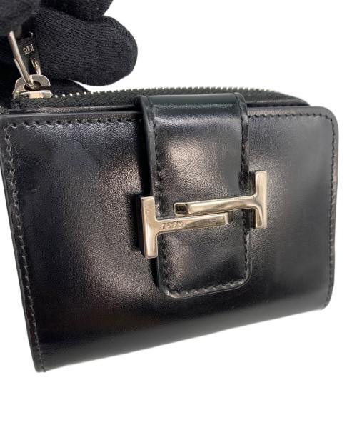 TOD'S（トッズ）TOD'S (トッズ) 2つ折り財布 ブラックの古着・服飾アイテム