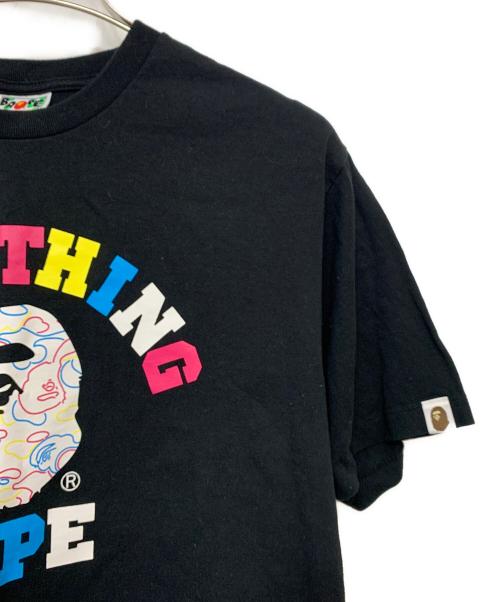 A BATHING APE（アベイシングエイプ）A BATHING APE (アベイシングエイプ) ロゴTee ブラック サイズ:Ｌの古着・服飾アイテム