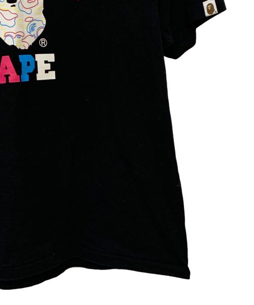 A BATHING APE（アベイシングエイプ）A BATHING APE (アベイシングエイプ) ロゴTee ブラック サイズ:Ｌの古着・服飾アイテム