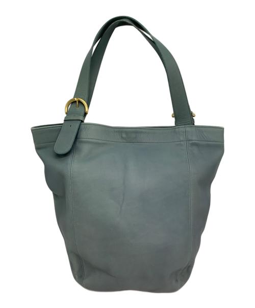COACH（コーチ）COACH (コーチ) レザートートバッグ ブルーグレーの古着・服飾アイテム
