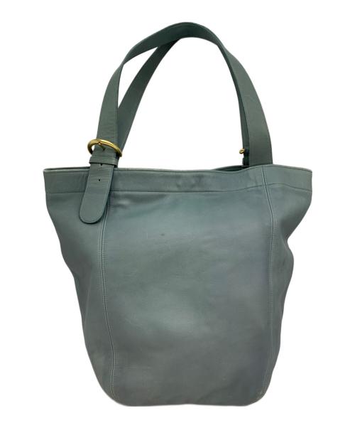 COACH（コーチ）COACH (コーチ) レザートートバッグ ブルーグレーの古着・服飾アイテム