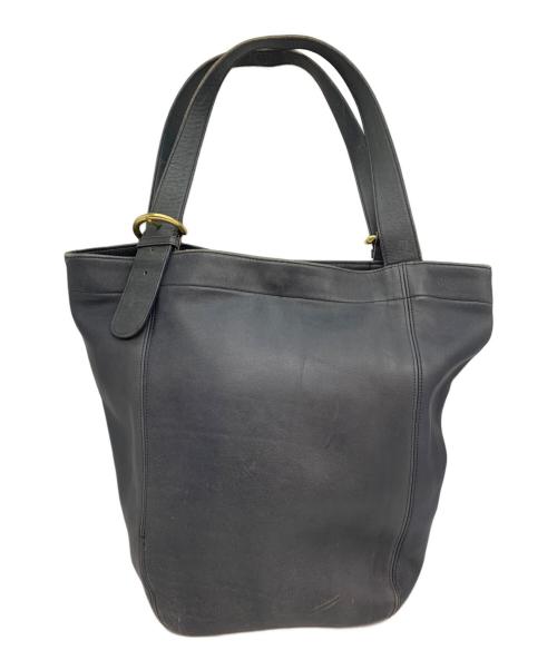 COACH（コーチ）COACH (コーチ) レザートートバッグ ネイビーの古着・服飾アイテム