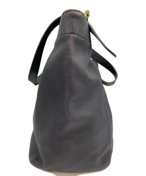 COACH（コーチ）COACH (コーチ) レザートートバッグ ネイビーの古着・服飾アイテム