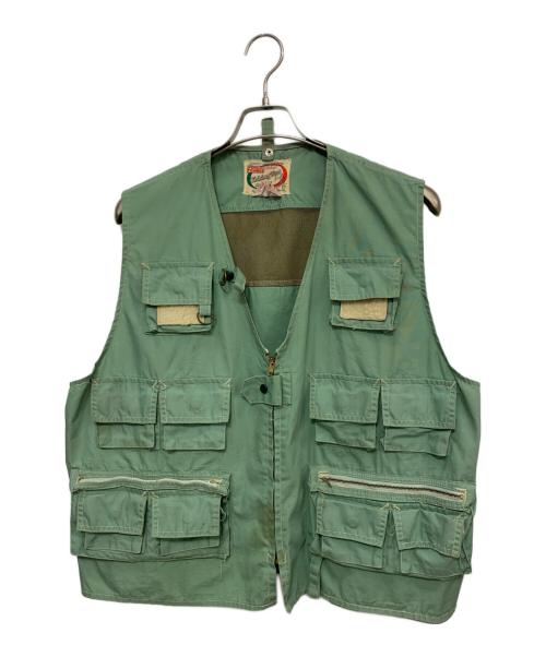 WORLD FAMOUS（ワールドフェイマス）World famous (ワールドフェイマス) フィッシングベスト グリーン サイズ:XLの古着・服飾アイテム