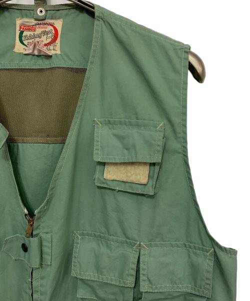 WORLD FAMOUS（ワールドフェイマス）World famous (ワールドフェイマス) フィッシングベスト グリーン サイズ:XLの古着・服飾アイテム
