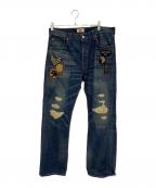 LEVI'S 501リーバイス）の古着「ワッペンリペア加工 2009年モデル」｜インディゴ