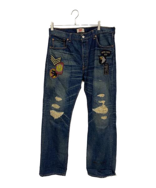 LEVI'S 501（リーバイス）LEVI'S 501 (リーバイス) ワッペンリペア加工 2009年モデル インディゴ サイズ:W36×L32の古着・服飾アイテム