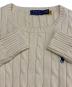 中古・古着 POLO RALPH LAUREN (ポロ・ラルフローレン) コットンケーブルニットセーター アイボリー サイズ:M：10000円