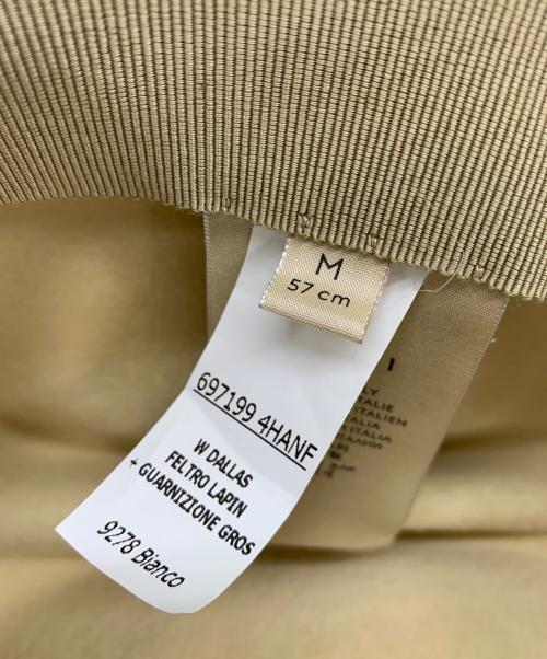 GUCCI（グッチ）GUCCI (グッチ) テンガロハット ベージュ サイズ:57㎝/Mの古着・服飾アイテム