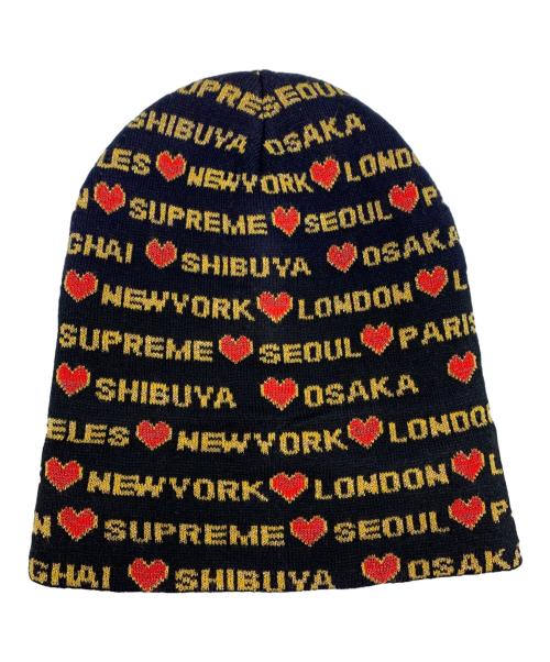 SUPREME（シュプリーム）Supreme (シュプリーム) Heart beanie ネイビー サイズ:58CM(ONE SIZE)の古着・服飾アイテム