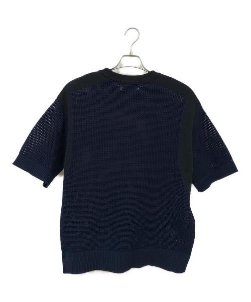 CULLNI（クルニ）CULLNI (クルニ) Bi Color Mesh Knit ネイビー×ブラック サイズ:1の古着・服飾アイテム