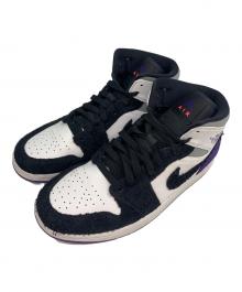 NIKE（ナイキ）の古着「Air Jordan 1 Mid "Purple"」｜ホワイト×パープル