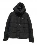 ARMANI EXCHANGEアルマーニ エクスチェンジ）の古着「A|Xロゴ フーディパファージャケット」｜ブラック