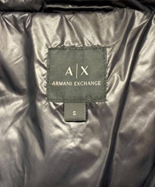 ARMANI EXCHANGE（アルマーニ エクスチェンジ）ARMANI EXCHANGE (アルマーニ エクスチェンジ) A|Xロゴ フーディパファージャケット ブラック サイズ:Sの古着・服飾アイテム