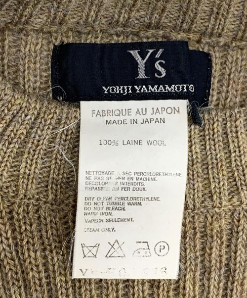 Y's（ワイズ）Y's (ワイズ) 変形ノースリーブニット ブラウン サイズ:3の古着・服飾アイテム